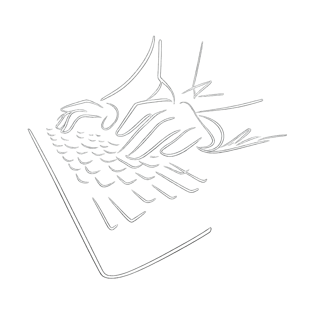 writing on keyboard