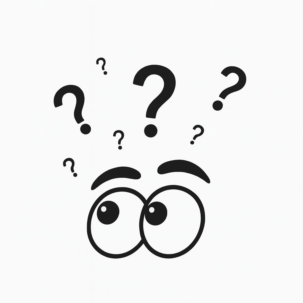 questionmark looking up